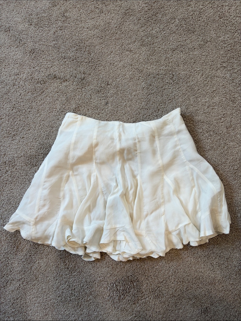 Forever 21 Cream Circle Skater Skirt